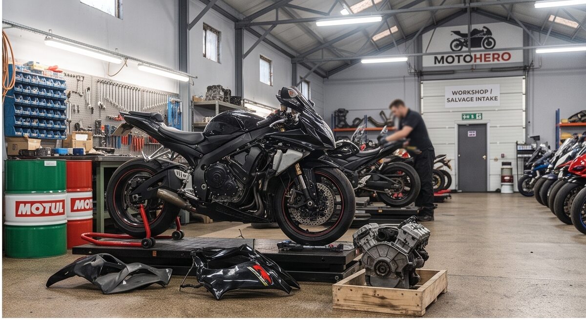 Ocena motocykla w warsztacie